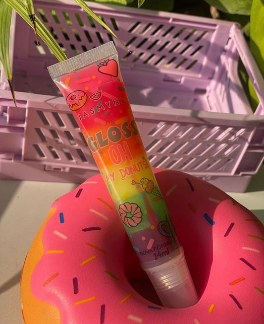 Rainbow donut lip gloss