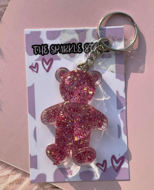 Glitter Bear Key Chain