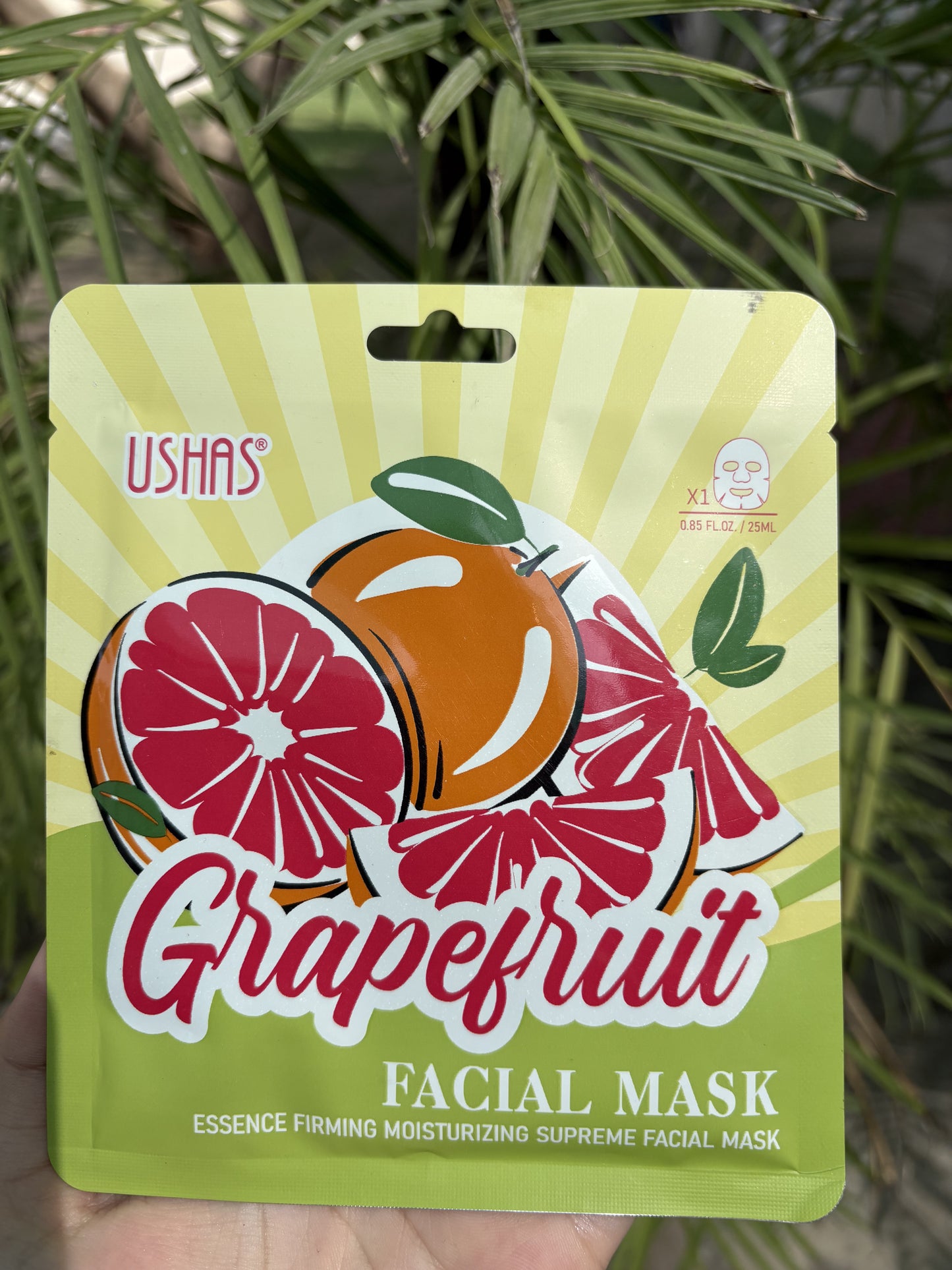 USHA’S GRAPE FRUIT SHEET MASK